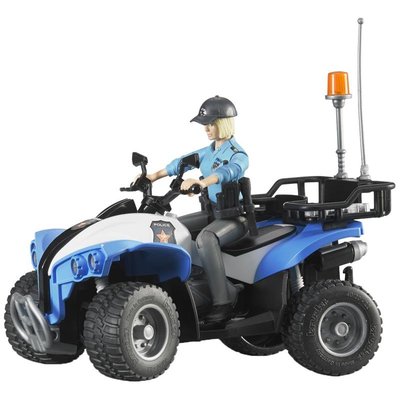 Quad Police avec Policière et Accessoires BRUDER