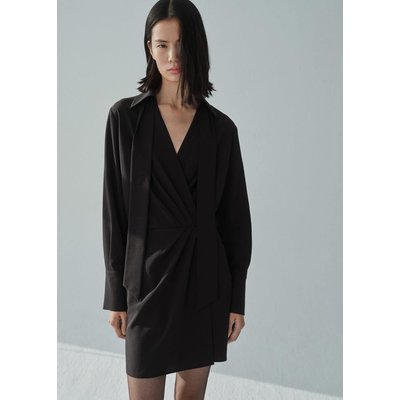 Robe cache-cœur col chemise MANGO