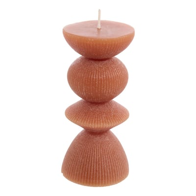 Bougie décorative Homy ronde H.15cm ATMOSPHERA