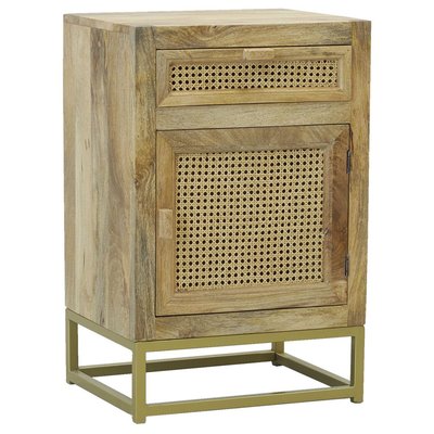 Table de nuit en manguier et cannage AUBRY GASPARD