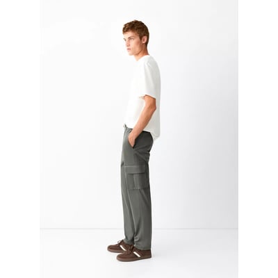 Pantalon droit cargo MANGO TEEN