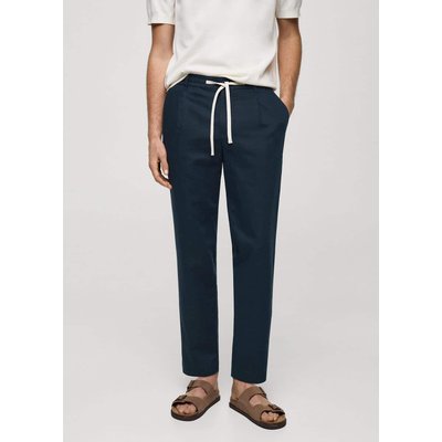 Pantalon slim fit lin cordon MANGO MAN