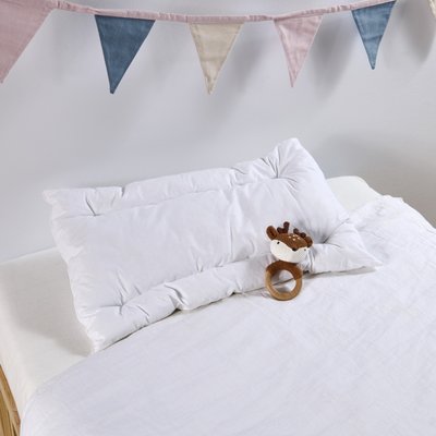 Oreiller anti-acariens plat bébé BLEU CALIN