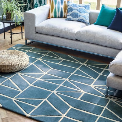 Tapis salon et chambre fait à la main en laine motif abstrait VISO UN AMOUR DE TAPIS