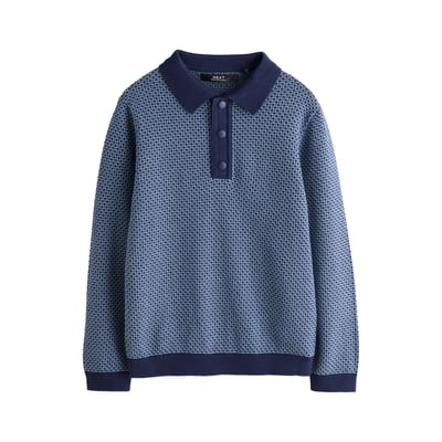 Polo en maille avec bouton-pression au col NEXT