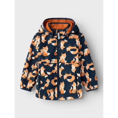 L SERVER Manteau Fille à Capuche Polaire Coupe-vent Blouson Enfant Imprimé Veste Hiver Extérieur Vêtements, Bleu Clair, 3-4 ans