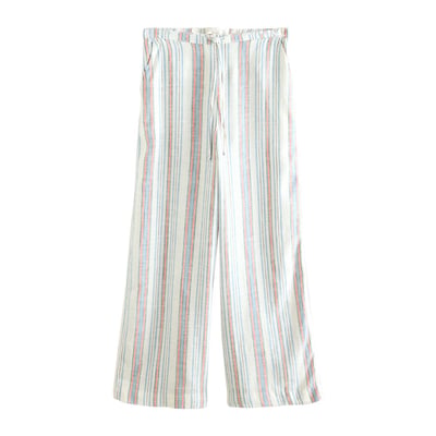 Pantalon en mélange de lin coupe large NEXT