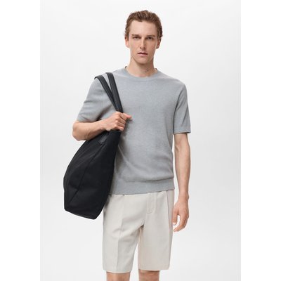 T-shirt maille côtelée MANGO MAN