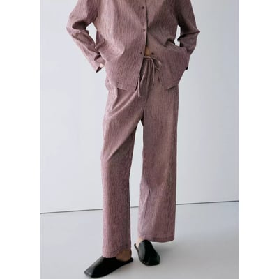 Pyjama deux pièces coton carreaux vichy MANGO