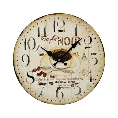 Horloge vintage café 34cm EMDE