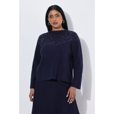 Pull en maille Milano, petits strass ULLA POPKEN