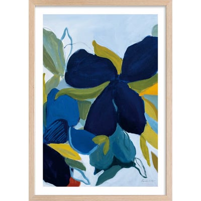 Poster fleurs bleues HEXOA