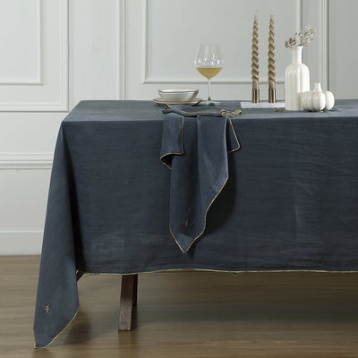 Nappe + 8 serviettes lin lavé CAMILLE FEBRONIE
