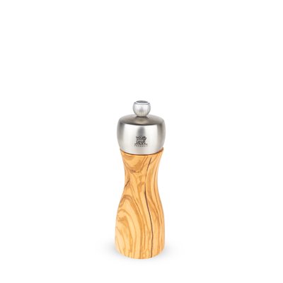 Fidji Moulin à sel manuel en bois d'olivier et inox 15cm PEUGEOT