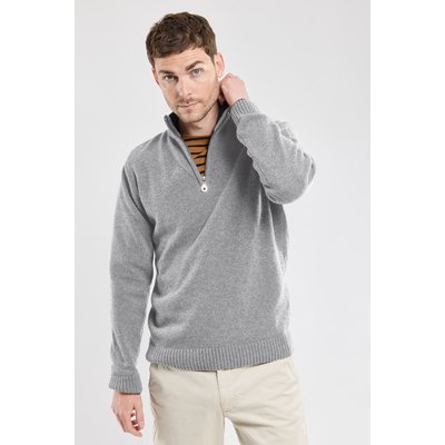 Pull col montant zippé - laine GUY DE BERAC