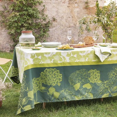 Nappe pur coton enduit MILLE HORTENSIAS GARNIER THIEBAUT