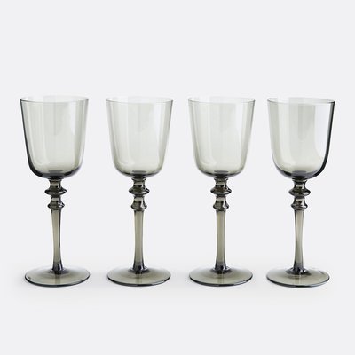 Confezione da 4 bicchieri da vino in vetro fumè, Venelli LA REDOUTE INTERIEURS