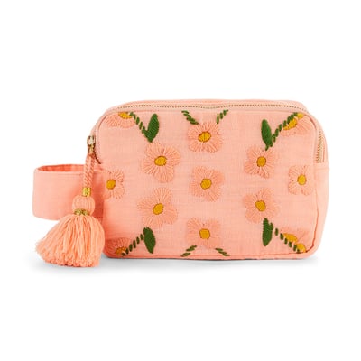 Pochette broderies fleurs KLERVIE WILD