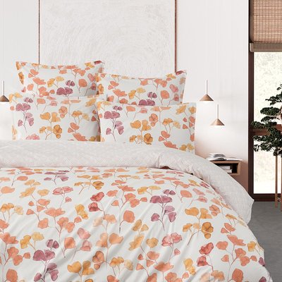 Parure housse de couette percale avec 2 taies 50x70 cm EMMA SENSEI MAISON