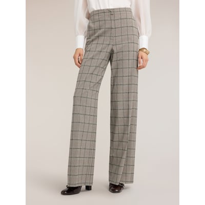 Pantalon palazzo à motif Prince de Galles MOTIVI