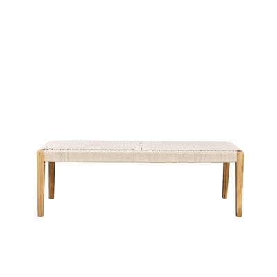 Banc de jardin en teck massif et cordage 3 places  LIVIE BERAH GETAH