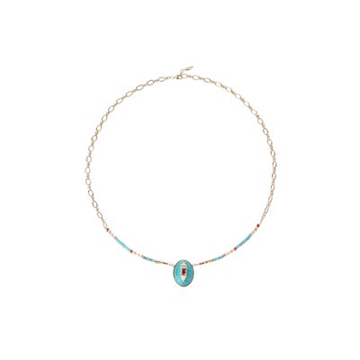 Collier chaîne avec perles et pendentif KETAL HIPANEMA