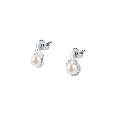 Boucles d'oreilles en argent 925 et perle synthétique CLEOR