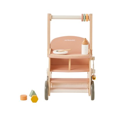 Chariot de marche poussette en bois VERTBAUDET