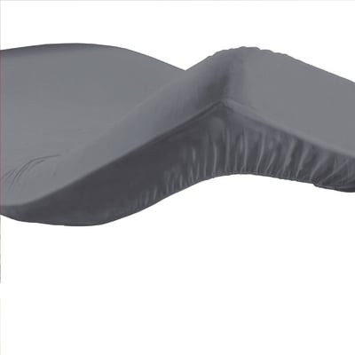Drap housse coton 57 fils gris souris 140 x 190 cm EDEN