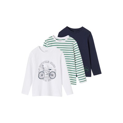 Lot de 3 T-shirts manches longues VERTBAUDET