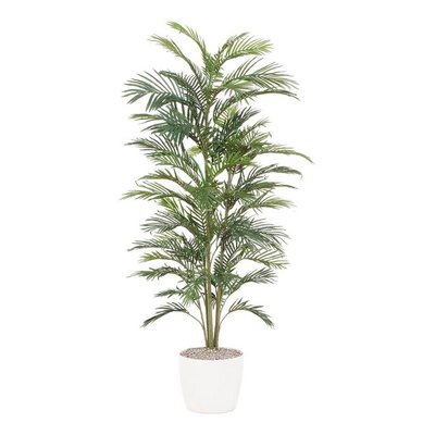 Palmier Areca artificiel H 90 cm 4 troncs pot ARTIFICIELLES