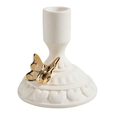 Bougeoir sur pied Papillon en céramique MATHILDE M