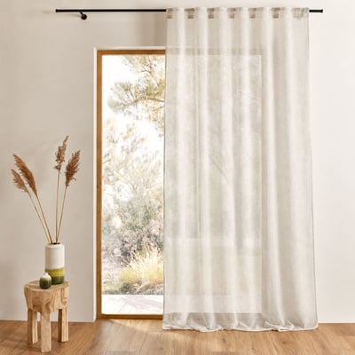 Voilage accroche 3-en-1  - Effet lin LUZ - QABANE HOME MAISON