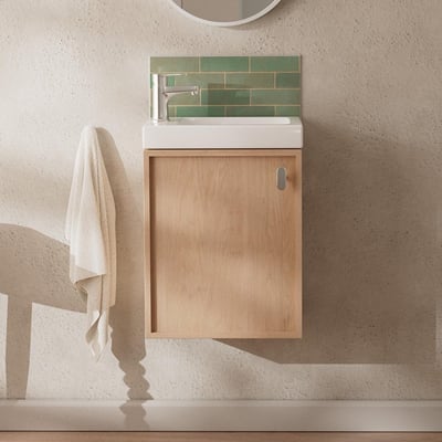Meuble lave-mains chêne FRAME MOB IN
