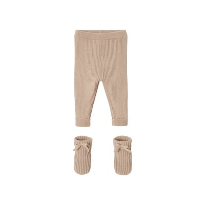 Ensemble pantalon en tricot + chaussons VERTBAUDET