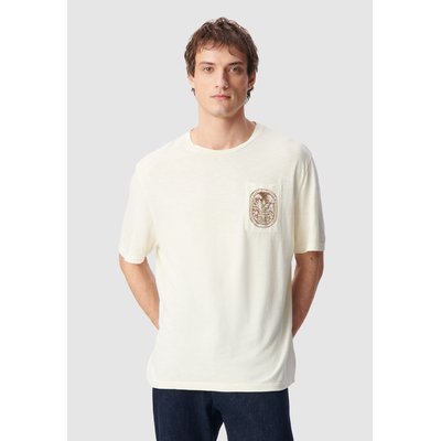 T-shirt col rond coton bio poche visuel IKKS