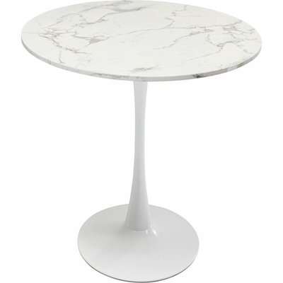 Tisch Schickeria Marmoroptik Weiß Ø80cm KARE DESIGN