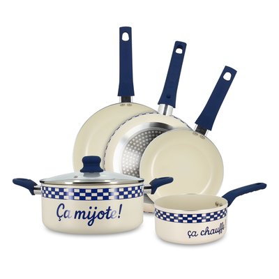 Batterie de cuisine 5 pièces en aluminium, GINETTE MENASTYL