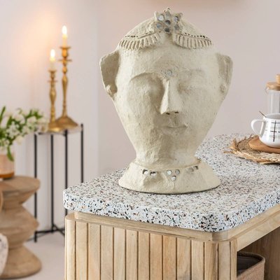 Sculpture buste femme en papier mâché  AMBROISE MADE IN MEUBLES 