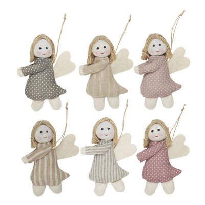 Décoration de sapin anges tissu  set 6 IB LAURSEN