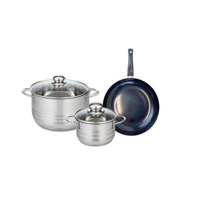 Set de 1 poêle 24 cm et 2 faitouts Prima Brillant ELO