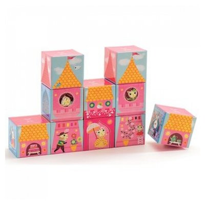 10 cubes chateau de princesse DJECO