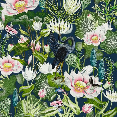 Waterlily Wallpaper WEDGEWOOD & CLARKE & CLARKE