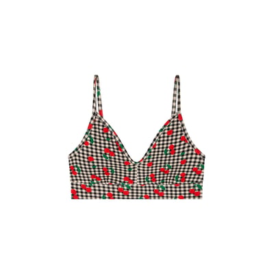 Brassière coton imprimé vichy cerises WE ARE JOLIES
