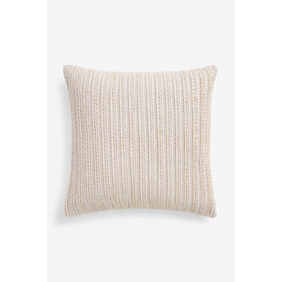 Coussin texturé tressé bicolore NEXT