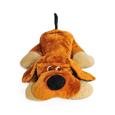 Chien en peluche allongé marron de 110 cm - Doux et de qualité supérieure ZVEZDA