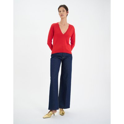 Pull Morcant en coton rouge INES DE LA FRESSANGE PARIS