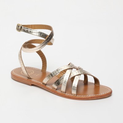 Sandales Montgomery Or Clair Croco WHITESUN
