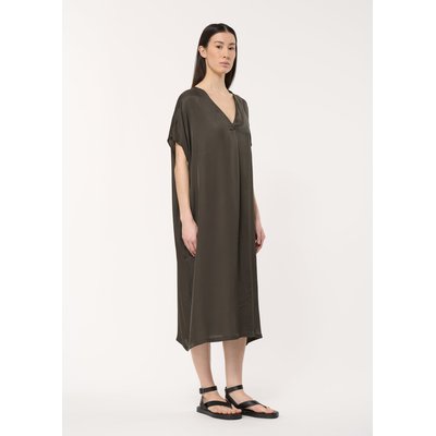 Robe droite mi-longue marron HUMILITY
