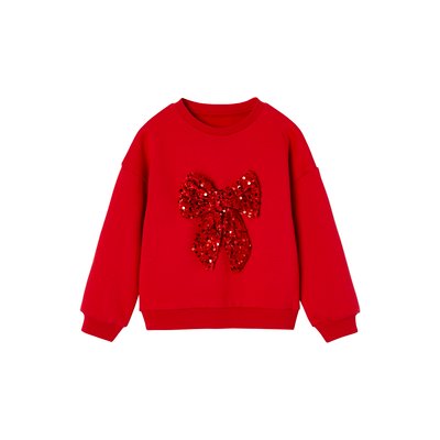 Sweat de Noël noeud en sequins VERTBAUDET